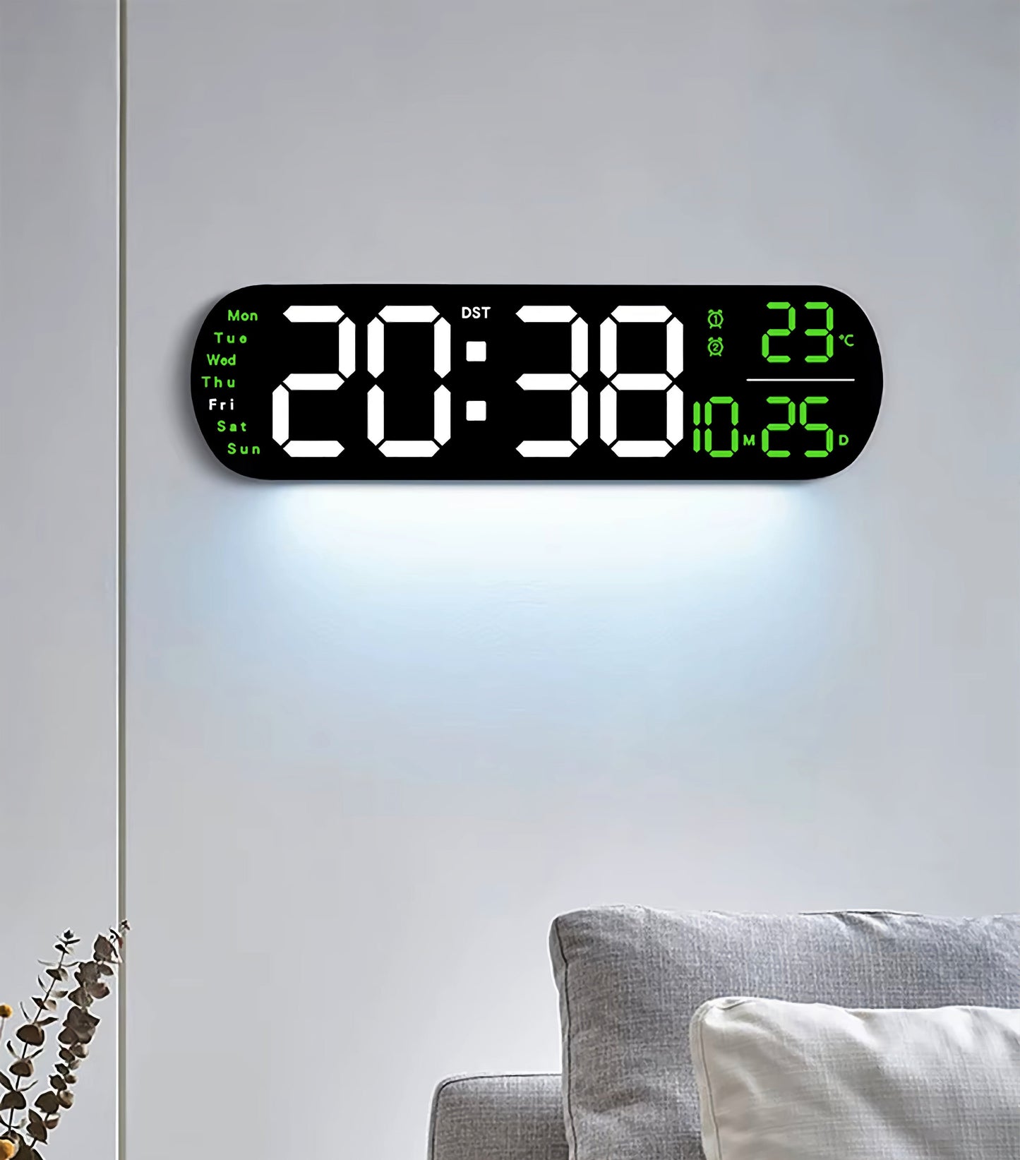 LED Wall Clock with Atmosphere Light