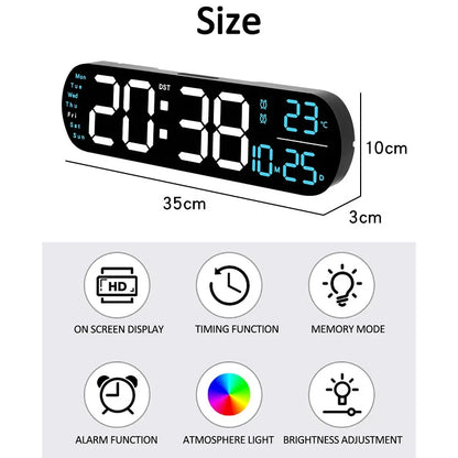 LED Wall Clock with Atmosphere Light